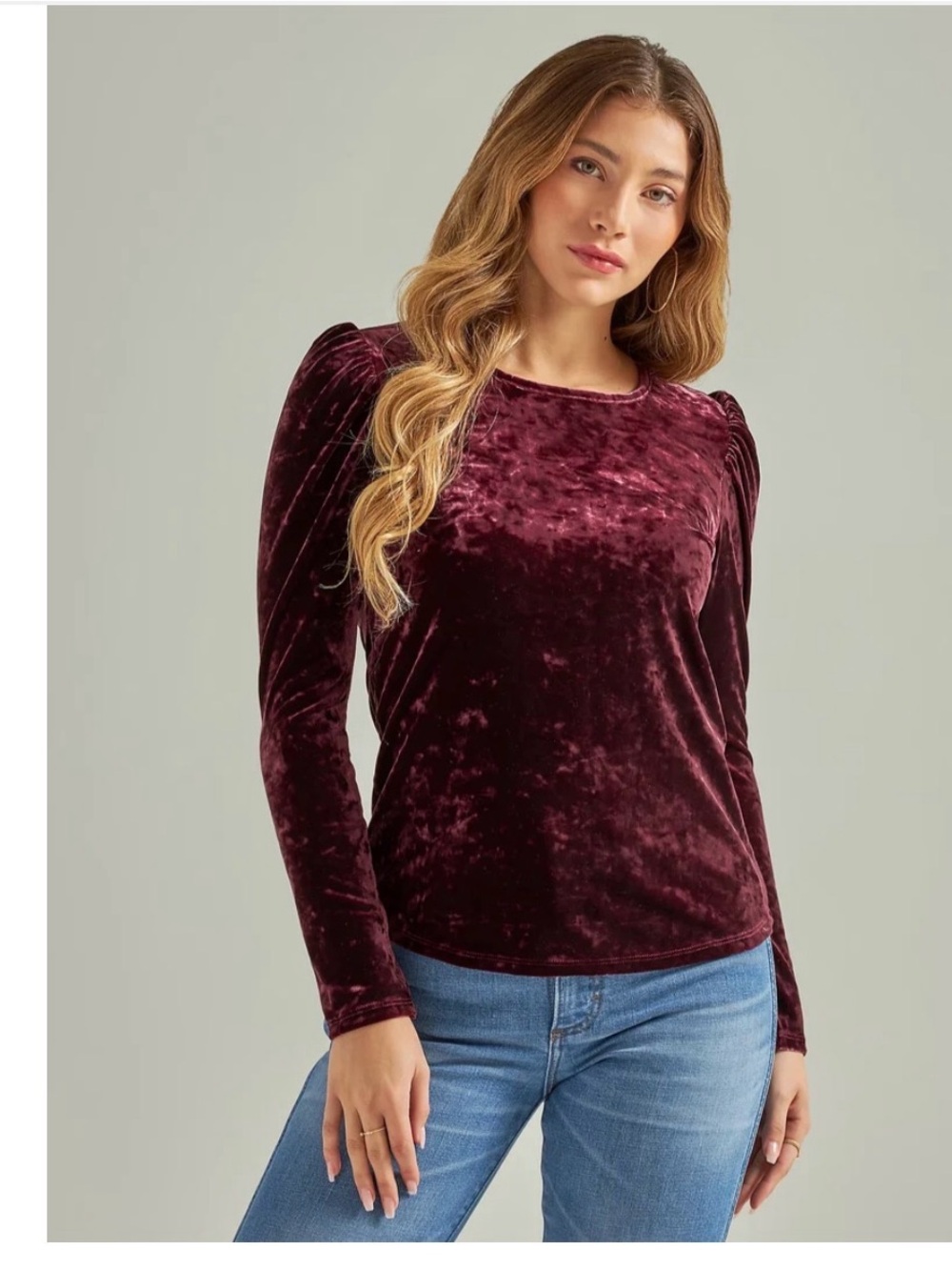 WRANGLER RETRI PORT ROYLE VELVET LONG SLEEVE BLOUSE CUT OUT BACK NEW LARGE